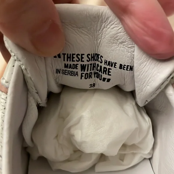 NWT VOILE BLANCHE SELIA Leather Sneakers in
White-Light Pink - Picture 14 of 14